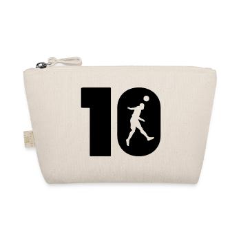 Football player number 10 jersey - Organic Pouch - nature - Front