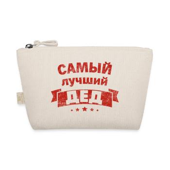 Best Grandpa in the World Saying in Russian Outfit - Organic Pouch - nature - Front