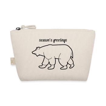 Polar bear wishes a Merry Christmas - Organic Pouch - nature - Front