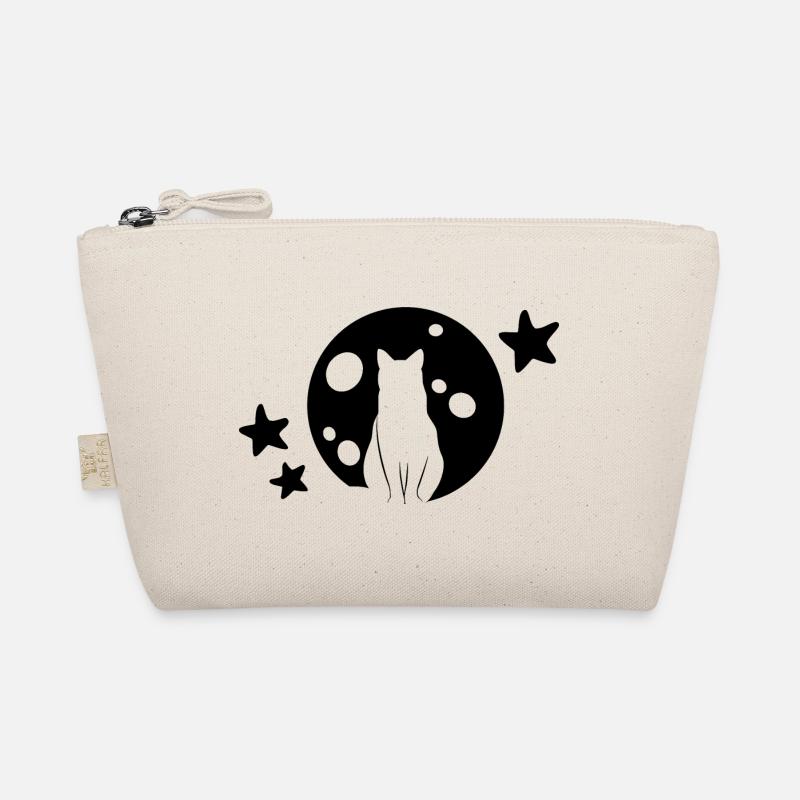 Cat Moon Star Night Cat Organic Pouch