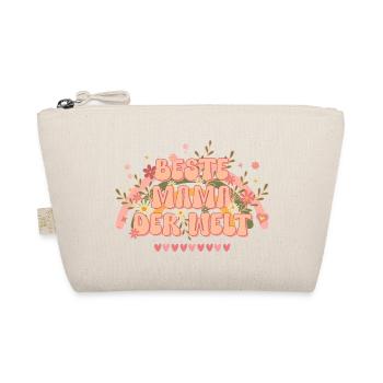Muttertag Beste Mama der Welt Geschenk groovy 70er - Bio-Täschchen - Natur - Vorne