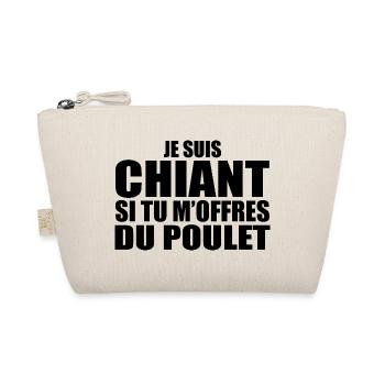 Man Who Adores: Chicken. Funny Design Humor - Organic Pouch - nature - Front
