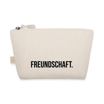 Freundschaft Wort Schwarz weiß Geschenk Idee - Bio-Täschchen - Natur - Vorne