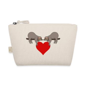 Paresseux coeur couple amoureux Saint-Valentin - Trousse biologique - nature - Devant