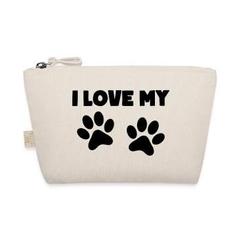 I LOVE MY DOG Dog Owner - Organic Pouch - nature - Front