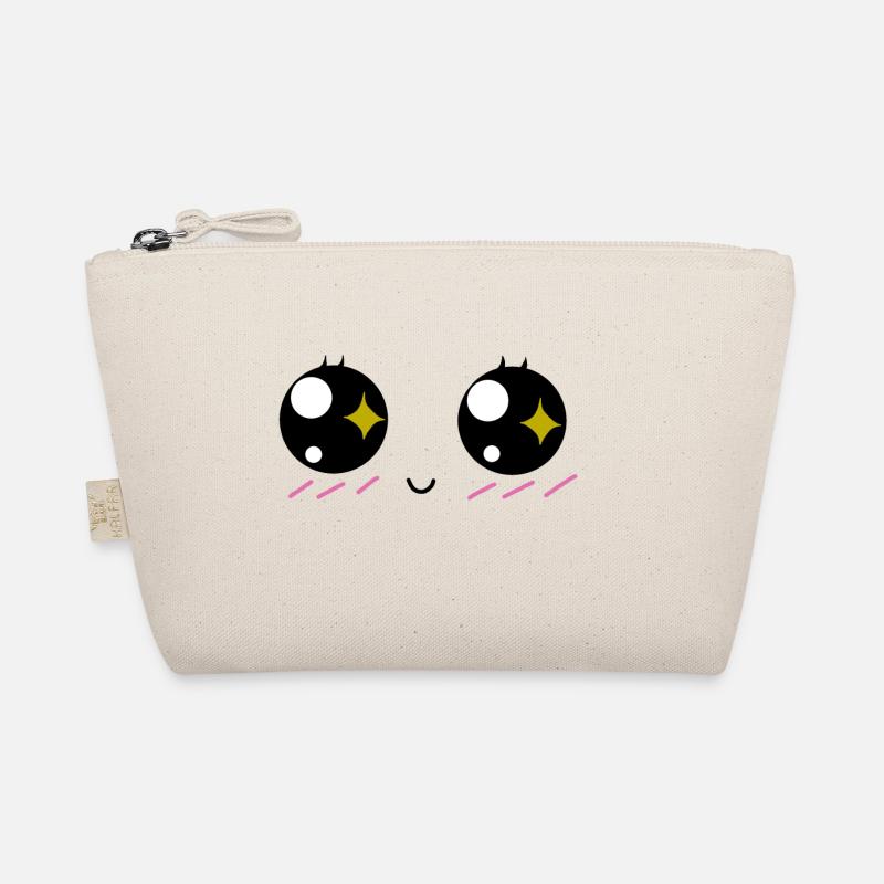 Kawaii Eyes - Bio-Täschchen - Natur