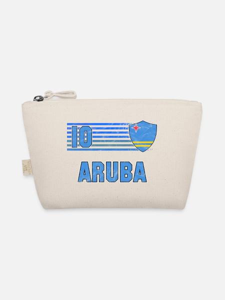 Aruba Fußball Mannschaft - Bio-Täschchen - Natur - Vorne