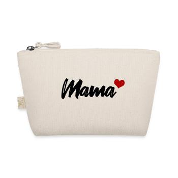Mama Herz Liebe Mutter - Bio-Täschchen - Natur - Vorne