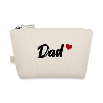 Dad Herz Papa Vater - Bio-Täschchen - Natur - Vorne