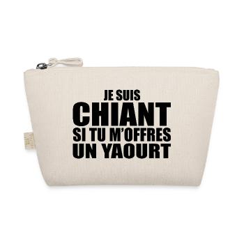 Homme qui adore : Yaourt. Design Drôle Humour - Trousse biologique - nature - Devant