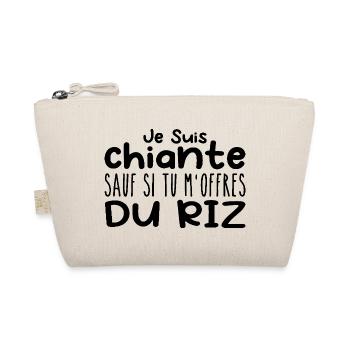 Femme qui adore : Riz. Design Drôle Humour - Trousse biologique - nature - Devant