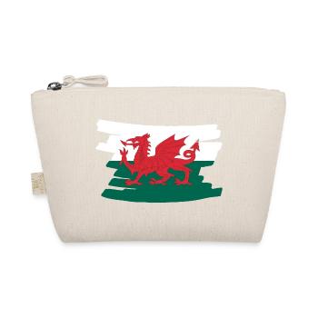 Wales National Flag - horizontal brush - Organic Pouch - nature - Front