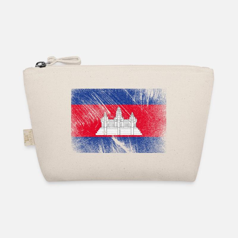 Drapeau du Cambodge - Vintage Grunge Trousse biologique