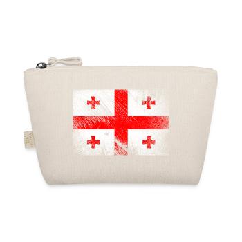 Drapeau de la Géorgie - Vintage Grunge - Trousse biologique - nature - Devant