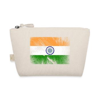 Drapeau de l'Inde - grunge vintage - Trousse biologique - nature - Devant