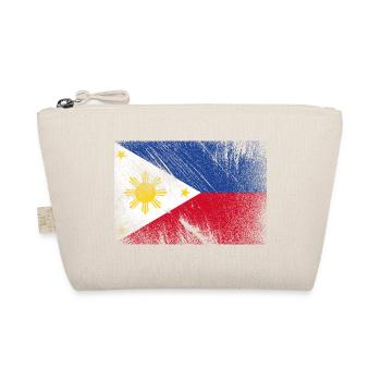 Drapeau des Philippines - grunge vintage - Trousse biologique - nature - Devant