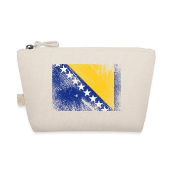 Drapeau de la Bosnie-Herzégovine - grunge vintage - Trousse biologique - nature - Devant