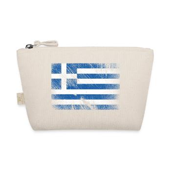 Drapeau de la Grèce - grunge vintage - Trousse biologique - nature - Devant