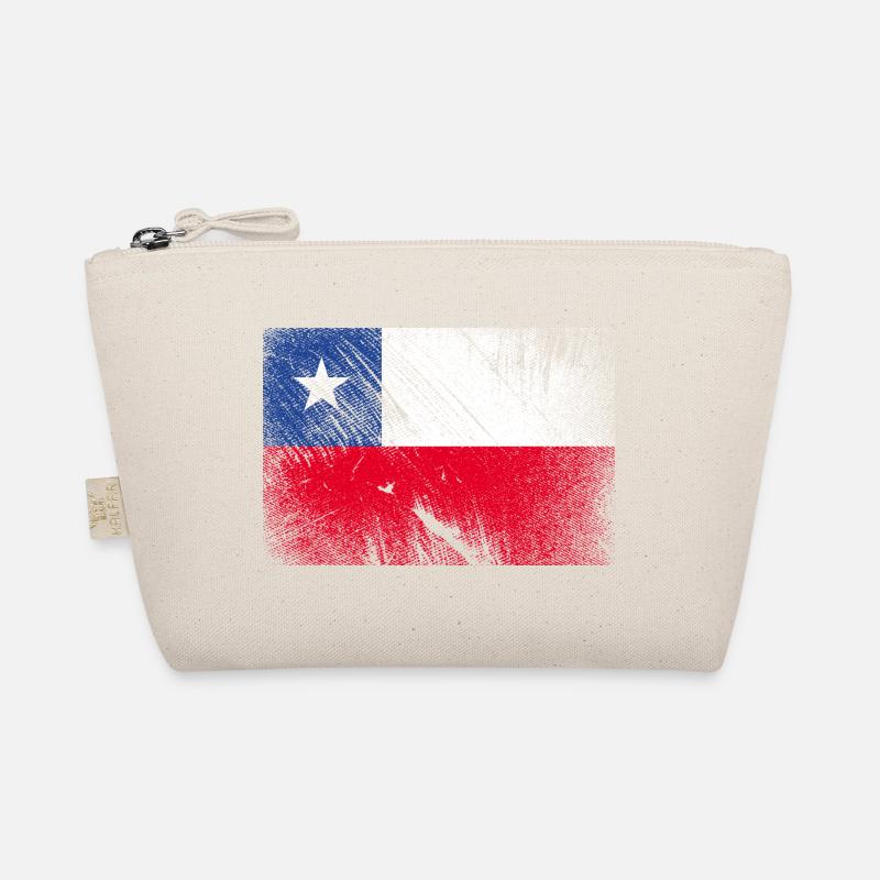 Drapeau Chili - Vintage Grunge Trousse biologique