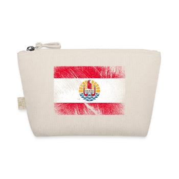 Drapeau de la Polynésie française - Vintage Grunge - Trousse biologique - nature - Devant