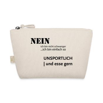 Nicht Schwanger - nur kräftig - Bio-Täschchen - Natur - Vorne