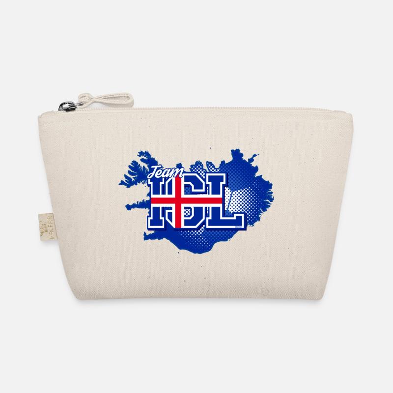 Team ISL Map Iceland with Ball Pattern Organic Pouch