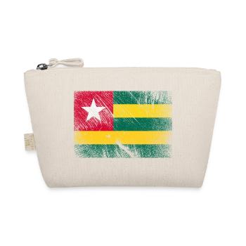 Togo Flagge - Vintage Grunge - Bio-Täschchen - Natur - Vorne