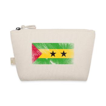 Sao Tome Principe Flag - Vintage Grunge - Organic Pouch - nature - Front