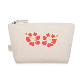Hibiscus.Hibiscus Blossoms Hawaiian Flower Holiday Outfit - Organic Pouch - nature - Front