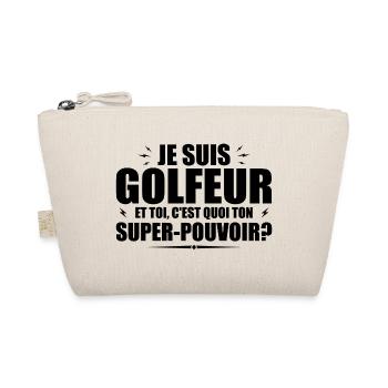 Ich bin Golfer. Was ist deine Superkraft? - Bio-Täschchen - Natur - Vorne