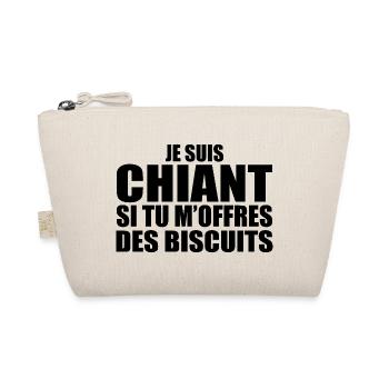 Homme qui adore : Biscuits. Design Drôle Humour - Trousse biologique - nature - Devant