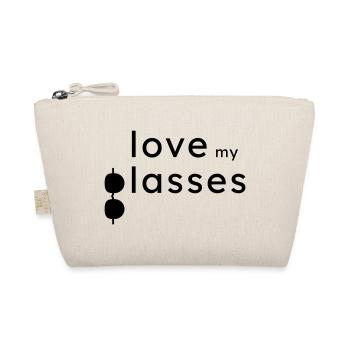 Love my Glasses beautiful gift idea - Organic Pouch - nature - Front