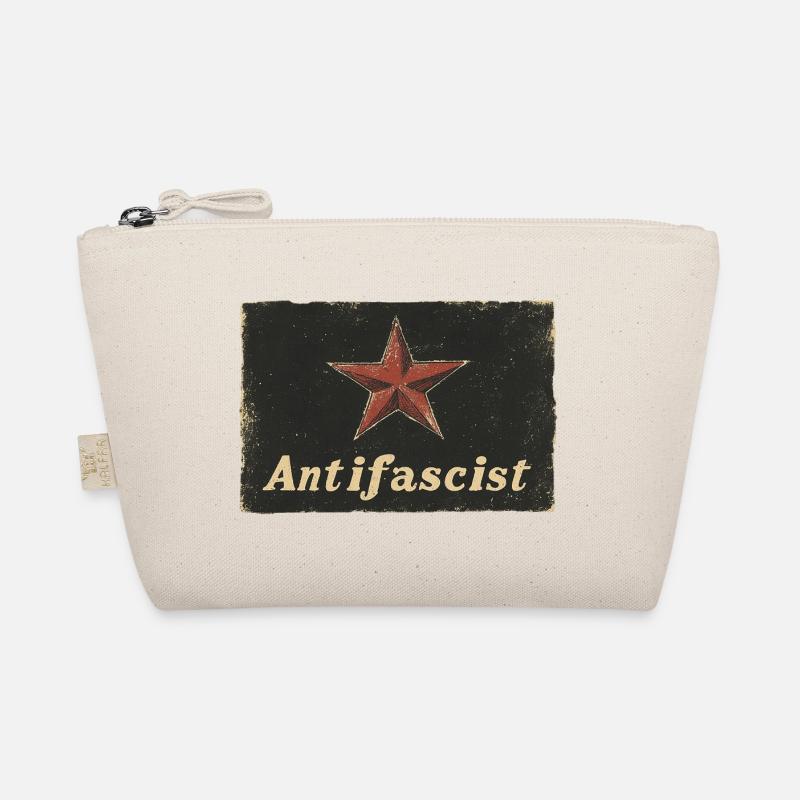 Antifaschistischer Roter Stern - Bio-Täschchen - Natur