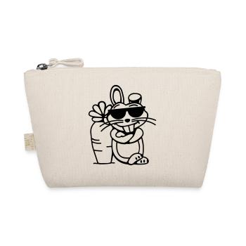 Cooler Hase (vec) - Bio-Täschchen - Natur - Vorne