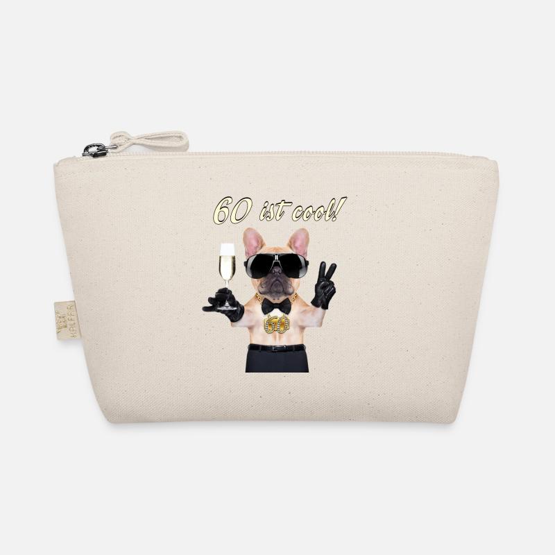 NEU Geburstags Mops 60 ist cool RAHMENLOS Geschenk Bio-Täschchen