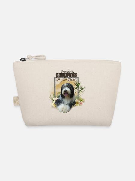 Bearded Collie 028-14-klein-01 - Bio-Täschchen - Natur
