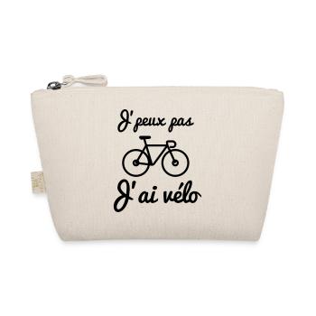 J'peux pas j'ai vélo - tee shirt cyclisme - Trousse biologique - nature - Devant