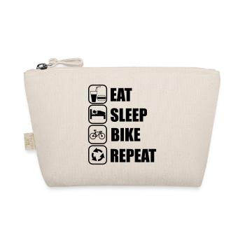 eat,sleep,bike,repeat Cycling - Organic Pouch - nature - Front