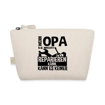 Wenn opa es nicht reparieren kann - Bio-Täschchen - Natur - Vorne