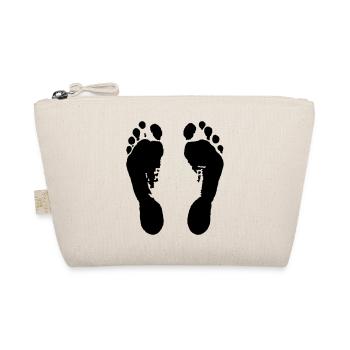 Footprints (barefoot) / Fußabdrücke (barfuß) / - Organic Pouch - nature - Front