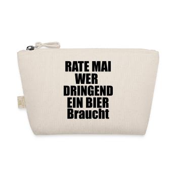 Rate mal wer dringend ein Bier braucht - Bio-Täschchen - Natur - Vorne