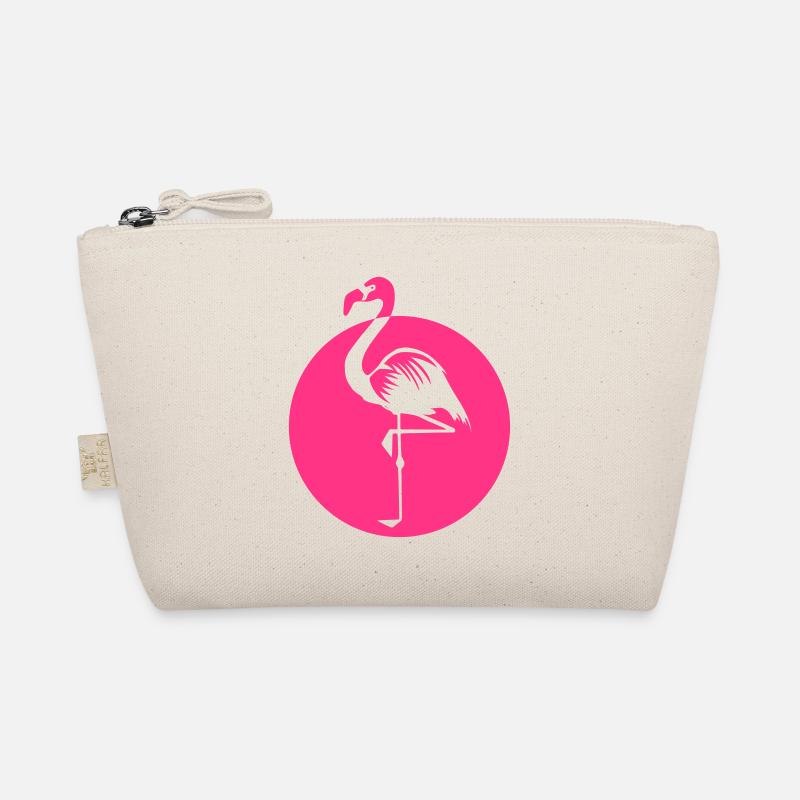 Flamingo pink rosa Vogel Sommer Wasservogel Kreis Bio-Täschchen
