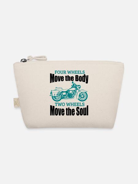 TWO WHEELS MOVE THE SOUL! - Organic Pouch - nature - Front