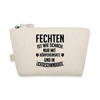 Fechten ist wie Schach - Bio-Täschchen - Natur - Vorne