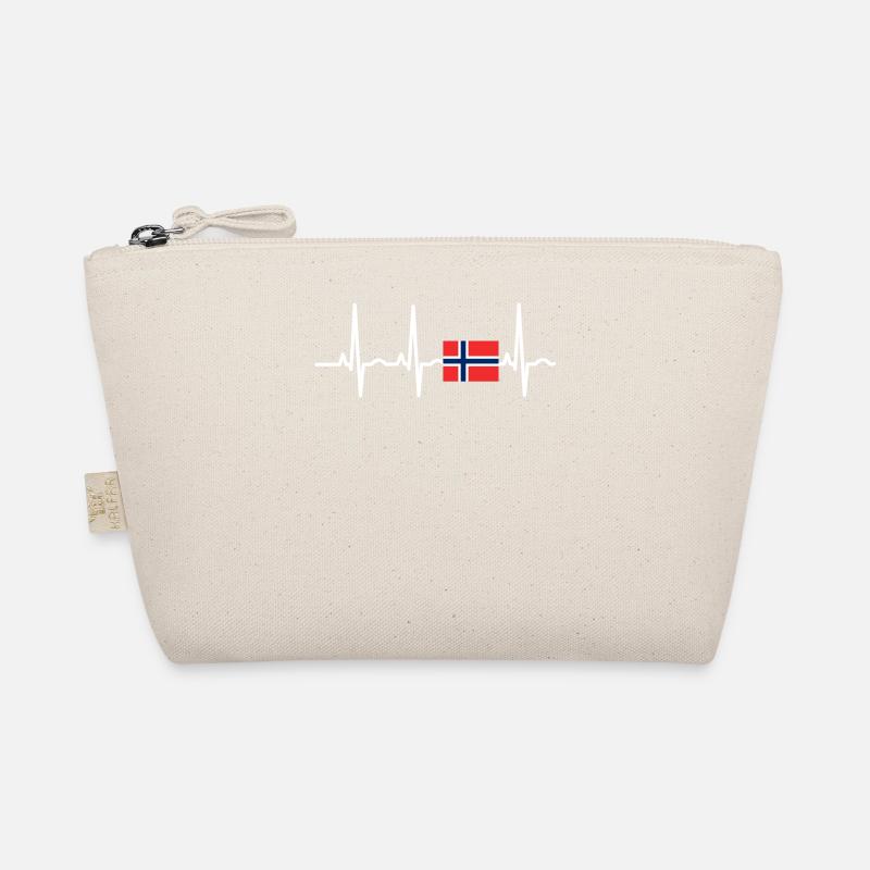 EKG heartbeat NORWEGEN - Bio-Täschchen - Natur