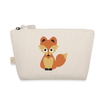 Cuddly Fox Cartoon Retro Colors - Organic Pouch - nature - Front