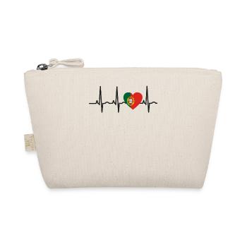 I LOVE ekg heartbeat PORTUGAL portugese - Organic Pouch - nature - Front
