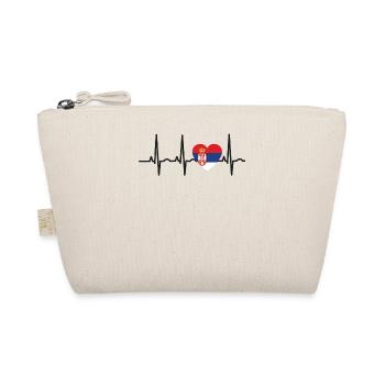 I LOVE ekg heartbeat SERBIA serbia balkan - Organic Pouch - nature - Front