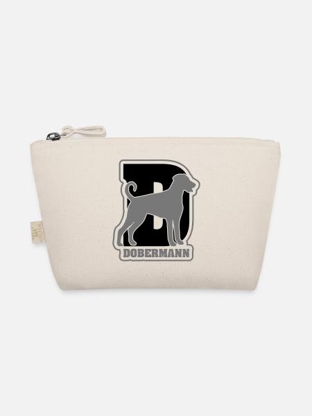DOBERMANN Hund Hunde Hundesport Wilsigns - Bio-Täschchen - Natur