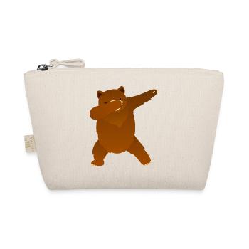 Brown Bear Dab Dance - Cool Gift - Organic Pouch - nature - Front